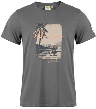 ROADSIGN australia Herren T-Shirt mit Palm-Motiv & Rundhalsausschnitt, aus 100% Baumwolle