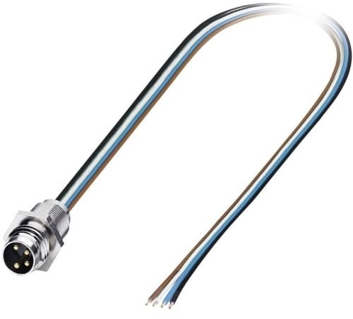 PHOENIX CONTACT SACC-E-MS-8CON-M16/0.5 SCO Sensor/Aktor Einbaustecker, 8 Polig, M12 Speedcon, A Kodiert, 0.5m TPE-Litze, 8 x 0.25mm² Leiterquerschnitt