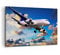 Bilder auf Leinwand 100x70cm Leinwandbild Flugzeug Flug Reise Fahrzeug Groß Wanddeko Bild Schlafzimmer Küche Deko Wandbilder Dekoration Wohnzimmer Wall Decor Canvas Wand Kunstdruck Art AA100x70-2445