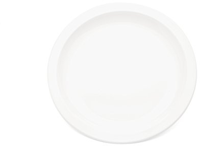 Plástico de policarbonato Harfield – plato con borde estrecho placa 17 cm (Pack de 4), Blanco, 17 cm
