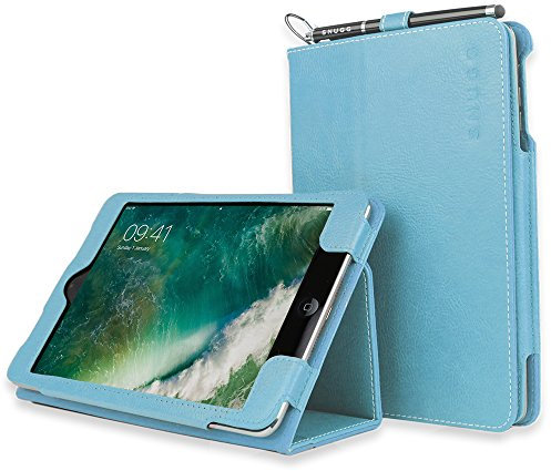Snugg iPad Air 2 (2014) Schutzhülle, Leder Schutz Klapphülle Case Cover Ständer für Apple iPad - Babyblau