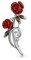 Elegantes Kleid Zubehör Zierlich Bunten Blumenstrauß Blume Rote Rosen Pave CZ Akzent Blume Brosche Anstecknadel Für Frauen Silber Vergoldet Messing