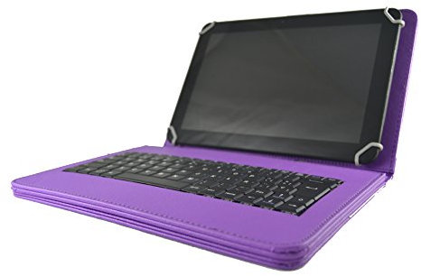 'Theoutlettablet® Custodia con tastiera staccabile in spagnolo (include Lettera Ñ) per Tablet Chuwi Hi10 10.1 – Colore: Viola