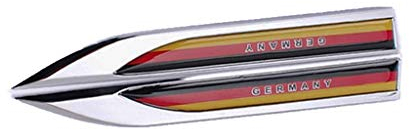 1 para 3D Motorrad National Flagge Aufkleber Fahrzeug Abzeichen Emblem (Deutschland)