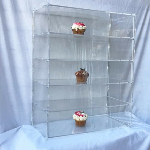 CompleteShopfittings Acrylic Bakery Pastry Display Case Stand Cabinet Cakes Donuts Cupcakes Pastries (5 - TIER)