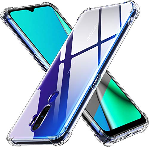 ivoler Funda para OPPO A9 2020 / OPPO A5 2020, Carcasa Protectora Antigolpes Transparente con Cojín Esquina Parachoques, Flexible Suave TPU Silicona Caso Delgada Anti-Choques Case Cover