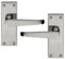 Ironmongery Solutions® Pair of Jovian Straight Lever Latch Door Handles 110x40mm in Satin Nickle Finish