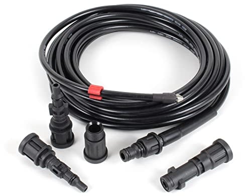 XPOtool Tuyau Déboucheur Canalisation 20m 4 Adaptateurs pour Nettoyeur de haute pression 160bars