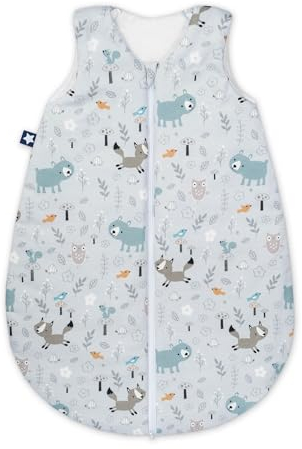 Julius Zöllner Baby Ganzjahresschlafsack aus Jersey Baumwolle, Standard 100 by Oeko-Tex, Made in Germany, Gr. 86, Smart Friends