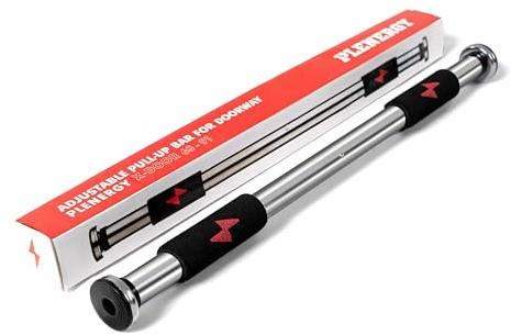 Barre de tractions porte 62-88 cm - Réglable en continu - Charge maximale 100 kg - La barre de traction est solidement fixée sans vis dans le cadre de la porte