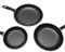 WIQUYBML Utensilios de Cocina, sartenes Gourmet de Cocina, Utensilios de Cocina, Juego de Tres Piezas, Juego de sartenes, Mango cómodo, Apto para Cocina de inducción a Gas, Juego de ollas fácil de li