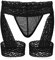 sous-Vêtements pour Hommes String Taille Basse Ajouré en Dentelle String avec Sac pour Hommes Culotte avec Jarretière(Noir)
