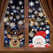DERAYEE 6 Feuilles Noël Autocollants Fenêtre Réutilisable,PVC Stickers Noel Décoration de Noël Fenêtre,Père Noël Rudolph et Flocons de Neige,Noël Stickers Déco DIY Verre de Noël