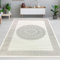 CARPETIA Wohnzimmer-Teppich Esszimmer groß XXL modern edel elegant riesig glänzend Kurzflor Designerteppich Creme grau 240x340 cm
