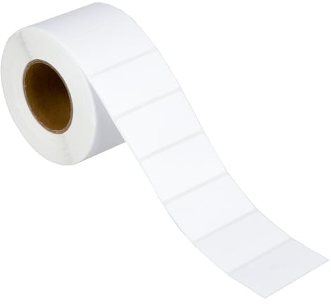 1000 Stück 5 x 2,5cm Etiketten, Direkte Thermo-Etikettenaufkleber, leere Barcode-Etiketten, Selbstklebend Haushaltsetiketten, Versandadressen-Etiketten für Thermo-Etikettendrucker und Desktop-Drucker