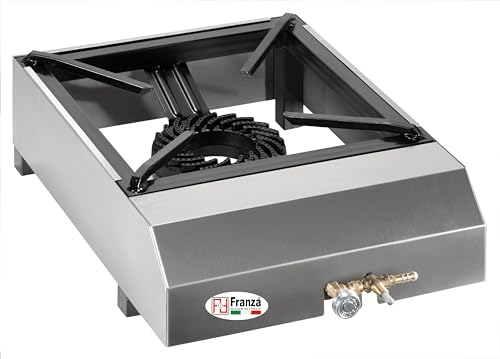 Fornello professionale Valvolato con bruciatore in ghisa a gas GPL telaio in acciaio inox 18/10 Made in Italy - Karter