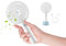 BEPER P206VEN401 Mini Ventilatore Portatile Ricaricabile, 3 Velocità, Silenzioso, Base d’Appoggio e Cavo USB inclusi, Bianco