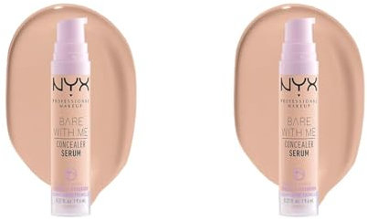 NYX Professional Makeup Abdeckendes Serum mit natürlichem Finish und mittlerer Deckkraft, Bare With Me Concealer Serum, Light, 9,6 ml (Packung mit 2)