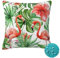 Outdoor Kissen Wetterfest 2 Stück Flamingo Kissenbezug 40x40 cm, Sommer Gartenkissen Deko Outdoor Sitzkissen Wetterfest, Kissenbezüge Pflanze Outdoorkissen für Balkon Terrasse Patio Garten Deko -OZ6