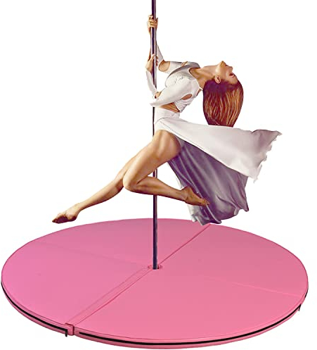 Pole Dance Crash-Matte, Tanzstangen-Kissen, rutschfeste Oberfläche, kreisförmig, faltbar, tragbar, Pole Dance Crash Pad für Anfänger, Fitness, Gymnastik