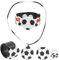 NAMOARLY 1 Set Fußball Party Spielzeug Brosche Dekorativer Ring Fußball Halskette Für Party Spielbrosche Neuheit Slap Armband Spielzeug Ring Fußball Halskette Brosche Für