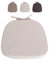 RUIXUAN Stuhlkissen 40x40cm Sitzkissen halbrund Rutschfestes Stuhlauflage Sitzpolster für Stuhl Sitzkissen für Gartenstuhl, Küche oder Esszimmer Stuhlkissen mit Bändern Outdoor Indoor (beige-1pcs)