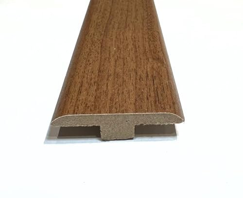 Chicago Oak Laminate & Wood Flooring Section Transition Bar MDF Threshold Strip T Bar Profile Door Strip Moulding Oak Trim (1, 900mm (2ft 9))