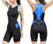 Santic Damen Triathlonanzug Einteiler Ärmellos Pro Triathlon Anzug Gepolstert Tri-Anzug Schnell Trocknend Abnehmen Blau L