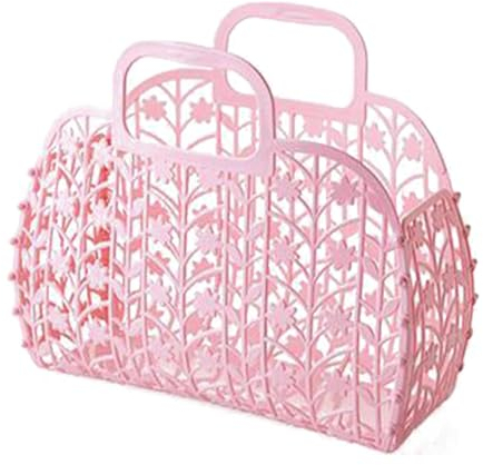yybng Jelly Bags Für Damen, Strandtasche Für Kinder, Wiederverwendbarer Geschenkkorb, Ausgehöhlter Gelee-Korb, Wiederverwendbare Jelly-Geldbörse Für Reisen, Outdoor-Aktivitäten