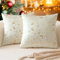 Ohok Weihnachten Gold Heißpräge Samt Kissenbezug, 2er Set Dekorativ Kissenhülle Deko Sofakissen Couchkissen Zierkissenbezüge für Sofa Wohnzimmer Schlafzimmer (Beige Hirsch, 60x60 cm)
