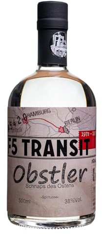 Obstler (Apfel/Birne) 0.5l (38% Vol) No. 5420 | F5 Transit | Klassischer Obstschnaps aus Mecklenburg-Vorpommern | Schwechower Brennerei (1229)