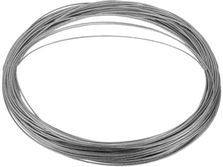 sourcing map 1/16 (1.5mm) 304 Stainless Steel Cable Wire Rope 7 x 7 Strands Core 98ft (30m) PVC Coated Aircraft Wire for Construction Outdoors Marine Rigging Decking Railings