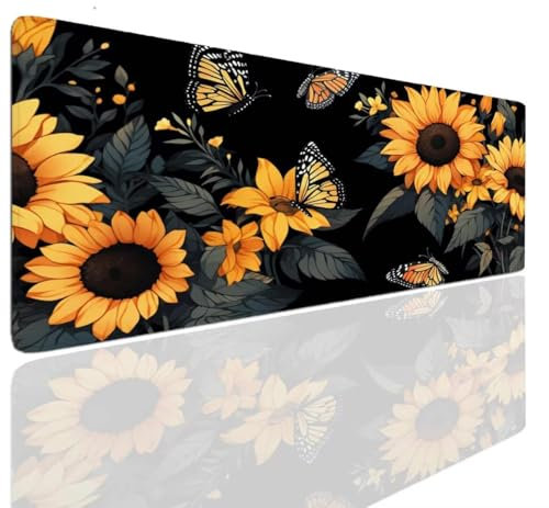 Black Gaming Mouse Mat pad Extra large XXL 1400x700x4mm Keyboard Mat Desk Cover Mat Pad Soft mouse pads, Mousepad with Anti-Slip Base, Mousemat Washable Large Mouse Mats for Desk, PC, Laptop S-79
