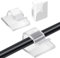 60 Pcs Cable Clips,Self-Adhesive Wire Clips,Self Adhesive Cable Tidy Hooks,Cord Organiser Holder,Outdoor Light Wire Clips for Cable Management, Christmas Hanging Decorations Fairy Light(Transparent)