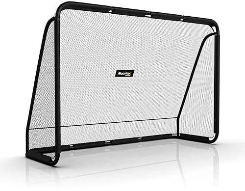 Racetex Fussballtore für Garten Kinder und Erwachsene [MODERNES Design] - Fußballtor Kinder mit Stabiler Stahlrahmen Front - Fußballtore Kinder inkl. Edelstahl Erdankern - Fußball Tor 180x120