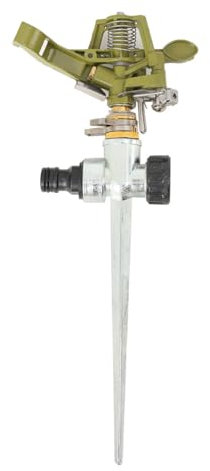 YILIKISS 4Pcs Impulse Garden Sprinkler, 360 Degree Heavy Duty Impact Lawn Sprinkler Irrigation Sprayer with Metal Spike for Watering Plants Flowers Veggies