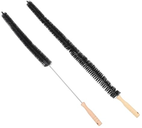 Gatuida 2pcs Dryer Cleaning Brush Set with Long Handle Design and Soft Bristles for Efficient Washing Machine Drum and Dryer Duct Cleaning, Plastic and Wood Material Vent Lint Removal