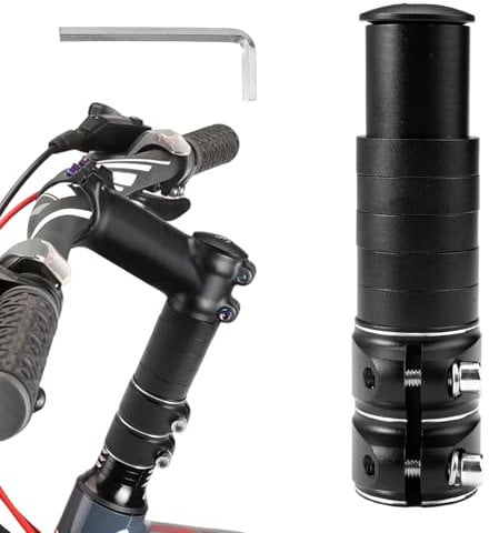 Lega Alluminio Alta Resistenza Attacco Manubrio Riser, 28.6 Mm Generico Prolunga Manubrio Bici Rialzo, Prolunga Forcella per Bicicletta, Stelo Forcella Bici Regolabile per BTB Mountain Road BMX Bike