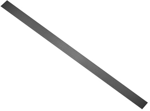 sourcing map 304 Stainless Steel Sheet Gap Filler, 30 x 1.5 Self-Adhesive Metal Molding Trim Strip Gap Cover for Microwave Mirror Frame Home Decoration, Brushed Black