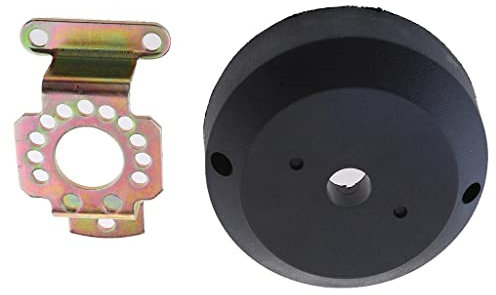 getuse Kit de montaje de dirección giratoria para barco marino con bisel de 90 grados, plástico negro de 4.5 pulgadas de diámetro x 2 pulgadas de alto para dirección mecánica