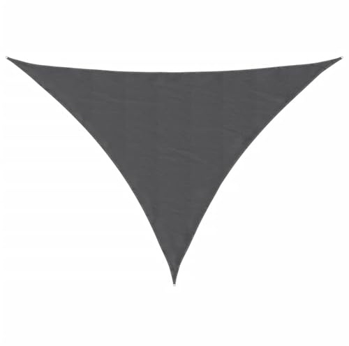 HOMELEN Tenda da sole in tessuto Oxford, triangolare, 3,5 x 3,5 x 4,9 m, antracite, tenda da sole per giardino, terrazza, pergolato e balcone, protezione UV al 90% con kit di montaggio, impermeabile