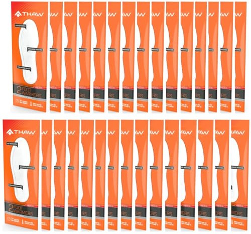 THAW Disposable Insole Warmers – 30 Pairs, Up to 5 Hours of Heat, Air‑Activated Foot Warmers for Shoes & Boots, Odourless, Safe & Easy to Use for Work, Outdoor Activities & Cold Weather
