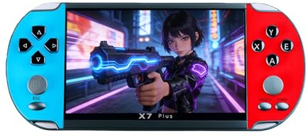 Console di gioco portatile LCD da 5,5 YHFITN, con giochi integrati, supporto per più emulatori, multimediale ricaricabile e connessione TV, giocattoli da viaggio, regali di compleanno