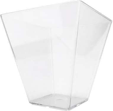 Sillar 100 Vasos de Postre de Plástico Transparente 150 ml, Vasitos y Copas Reutilizables para Mousse, Pudín, Helado y Aperitivos, Cuencos Mini para Fiesta, Catering y Buffet