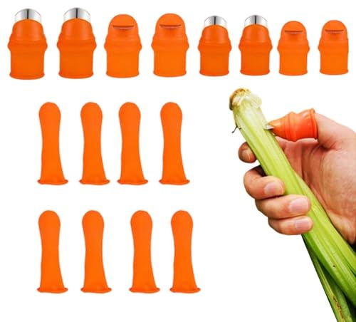 Manolyee Coupe-Pouce pour Le Jardinage - 16 Pièces en Acier Inoxydable - Couteau de Cueillette pour Fruits et Légumes,pour Aubergines Poivrons Tomates Haricots Verts Pastèques Céleris Fraises et