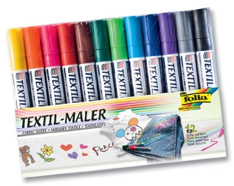 folia 581 Textilmaler, 12 Farben, Mehrfarbig, 12-teilig (1 Set)