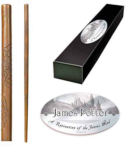 The Noble Collection - James Potter Character Wand - 15in (37cm) Wizarding World Wand with Name Tag - Harry Potter Film Set Movie Props Wands
