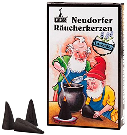Huss Lavendel - Neudorfer Räucherkerzen aus dem Erzgebirge - 24 Stück - Weihnachtsduft
