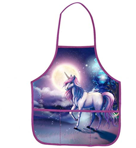 Einhorn Malschürze Bastelschürze Werkschürze Kinderschürze Schürze mit Pflaster