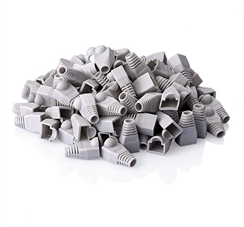 Sienoc plastique RJ45 Cat5e réseau Prise modulaire Couverture de Bateau 100 Comprimés Gris Nur Knickschutz